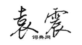 駱恆光袁震行書個性簽名怎么寫