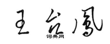 駱恆光王台鳳草書個性簽名怎么寫