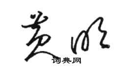 駱恆光黃明草書個性簽名怎么寫