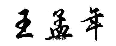 胡問遂王孟年行書個性簽名怎么寫