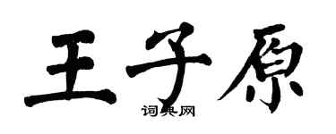 翁闓運王子原楷書個性簽名怎么寫