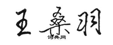 駱恆光王桑羽行書個性簽名怎么寫