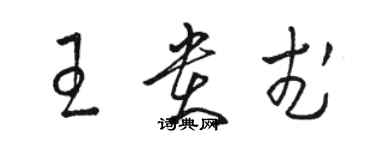 駱恆光王貴武草書個性簽名怎么寫