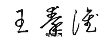 駱恆光王秦淮草書個性簽名怎么寫