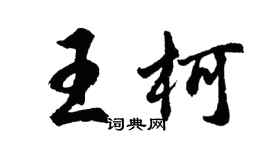 胡問遂王柯行書個性簽名怎么寫