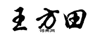 胡問遂王方田行書個性簽名怎么寫