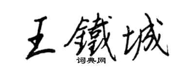 王正良王鐵城行書個性簽名怎么寫