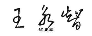 駱恆光王永智草書個性簽名怎么寫