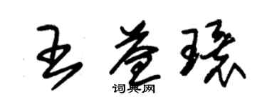 朱錫榮王益環草書個性簽名怎么寫