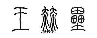 陳墨王赫壘篆書個性簽名怎么寫