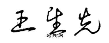 曾慶福王望先草書個性簽名怎么寫