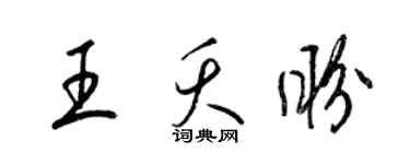 梁錦英王夭盼草書個性簽名怎么寫