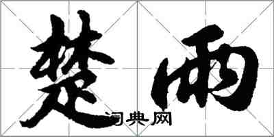 胡問遂楚雨行書怎么寫