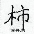 侯登峰寫的硬筆楷書柿