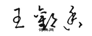 駱恆光王歡香草書個性簽名怎么寫