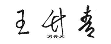 駱恆光王竹青草書個性簽名怎么寫