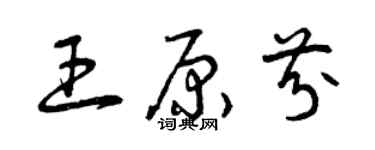 曾慶福王原芬草書個性簽名怎么寫