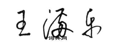 駱恆光王滿樂草書個性簽名怎么寫