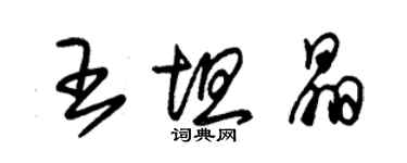 朱錫榮王坦晶草書個性簽名怎么寫