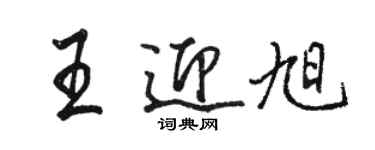 駱恆光王迎旭行書個性簽名怎么寫