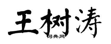 翁闓運王樹濤楷書個性簽名怎么寫