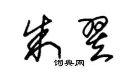 朱錫榮朱翌草書個性簽名怎么寫