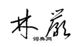 梁錦英林嚴草書個性簽名怎么寫