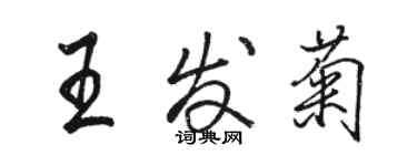 駱恆光王發菊行書個性簽名怎么寫