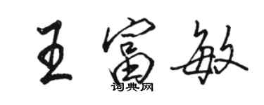 駱恆光王富敏行書個性簽名怎么寫