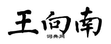 翁闓運王向南楷書個性簽名怎么寫