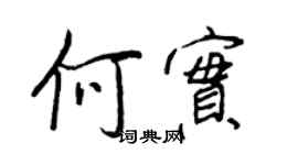 王正良何實行書個性簽名怎么寫