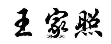 胡問遂王家照行書個性簽名怎么寫