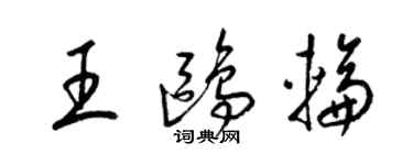 梁錦英王鷗輪草書個性簽名怎么寫