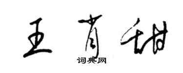 梁錦英王肖甜草書個性簽名怎么寫