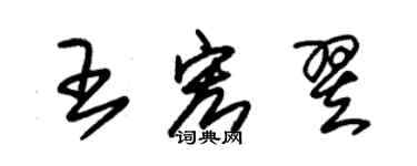 朱錫榮王宏翌草書個性簽名怎么寫