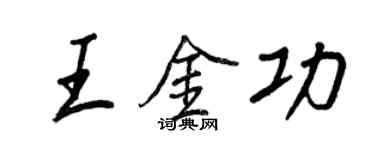 王正良王金功行書個性簽名怎么寫