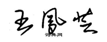 朱錫榮王鳳芝草書個性簽名怎么寫
