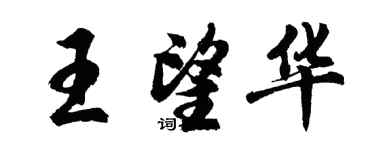 胡問遂王望華行書個性簽名怎么寫