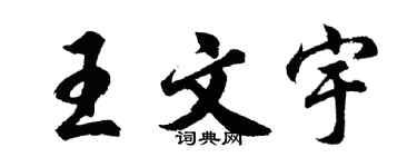 胡問遂王文宇行書個性簽名怎么寫