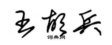 朱錫榮王胡兵草書個性簽名怎么寫