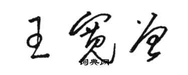 駱恆光王寬曾草書個性簽名怎么寫