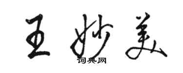 駱恆光王妙美行書個性簽名怎么寫