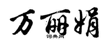 胡問遂萬麗娟行書個性簽名怎么寫