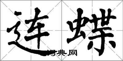 翁闓運連蝶楷書怎么寫