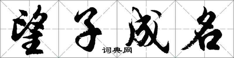 胡問遂望子成名行書怎么寫