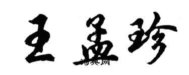 胡問遂王孟珍行書個性簽名怎么寫