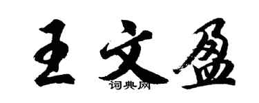 胡問遂王文盈行書個性簽名怎么寫