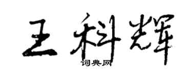 曾慶福王科輝行書個性簽名怎么寫