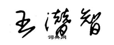 朱錫榮王潛智草書個性簽名怎么寫