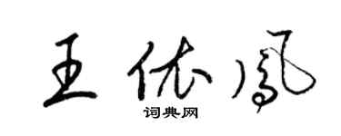 梁錦英王依鳳草書個性簽名怎么寫